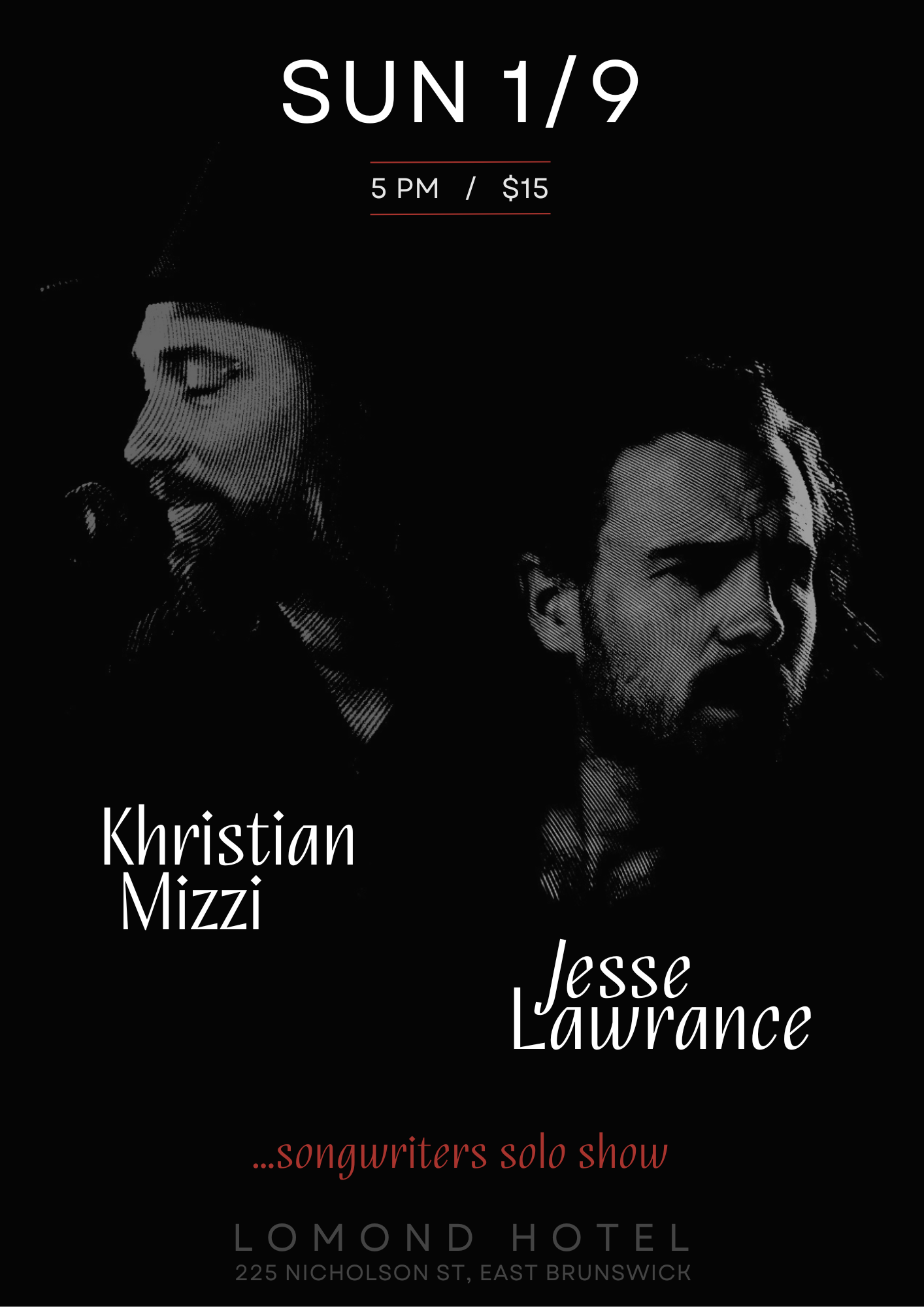 Poster — Lomond Hotel, Brunswick w/ Khristian Mizzi