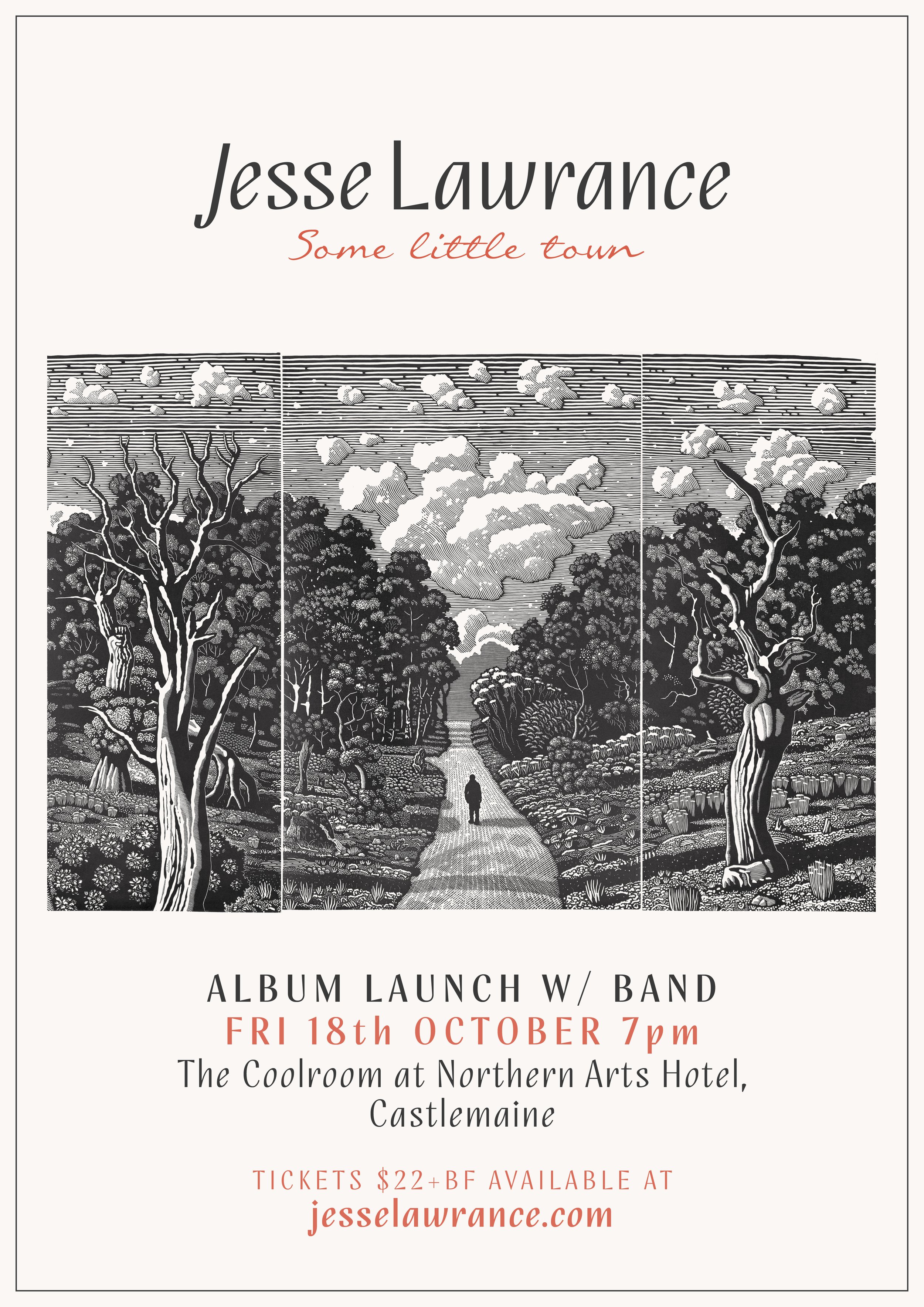 Poster — ALBUM LAUNCH w/band @ Coolroom, Castlemaine